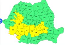 Cod galben de ploi și vânt puternic. Zona montană a județului Gorj, sub atenționare meteo