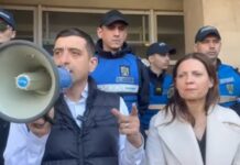 George Simion a venit la protestele din fața sediului CEO