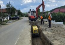 Stadiul investițiilor în infrastructura de apă și canalizare din Țicleni a depășit 60 la sută