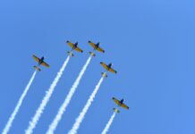 Spectacol aerian la aerodromul Barza