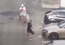 Doi tineri au fost reținuți după ce s-au răfuit cu săbile pe o stradă din Târgu Jiu