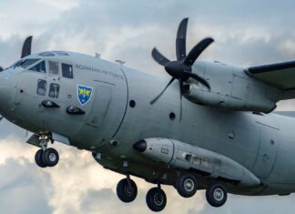 Incendiul din Parâng, în a cincea zi: un avion militar C-27J Spartan intervine cu 6.000 de litri de apă pe zbor
